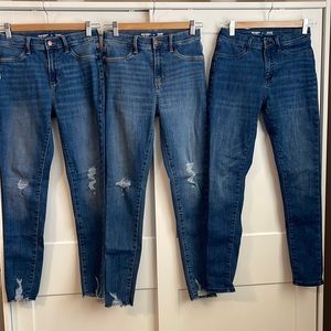 Old Navy Ballerina Jeggings 360 Stretch Denim Jeans Kids Girls Size 16 Set of 3
